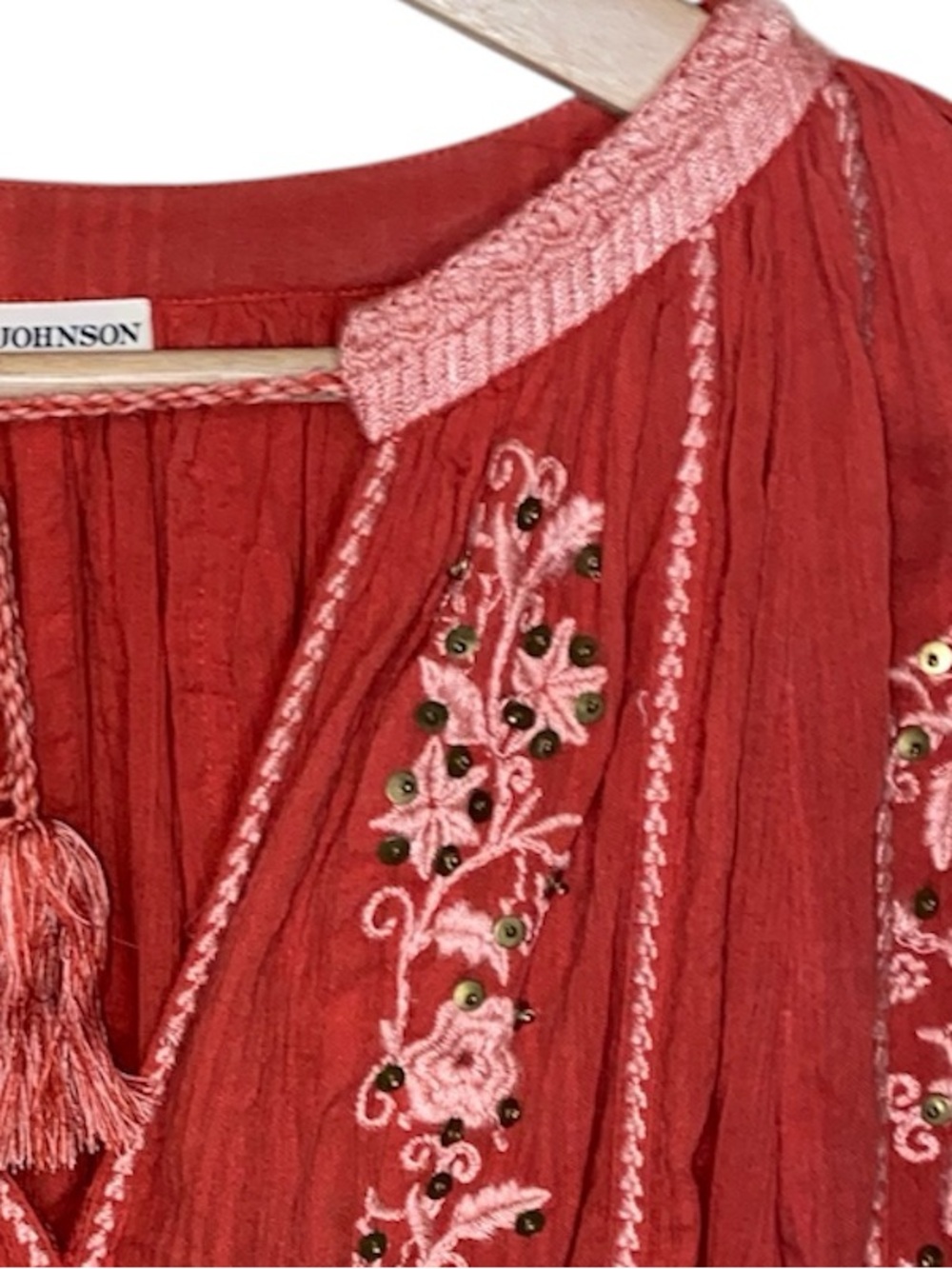 ULLA JOHNSON Blouse With Embroidered Floral Details And Sequin Embellishments - Picture 6 of 9